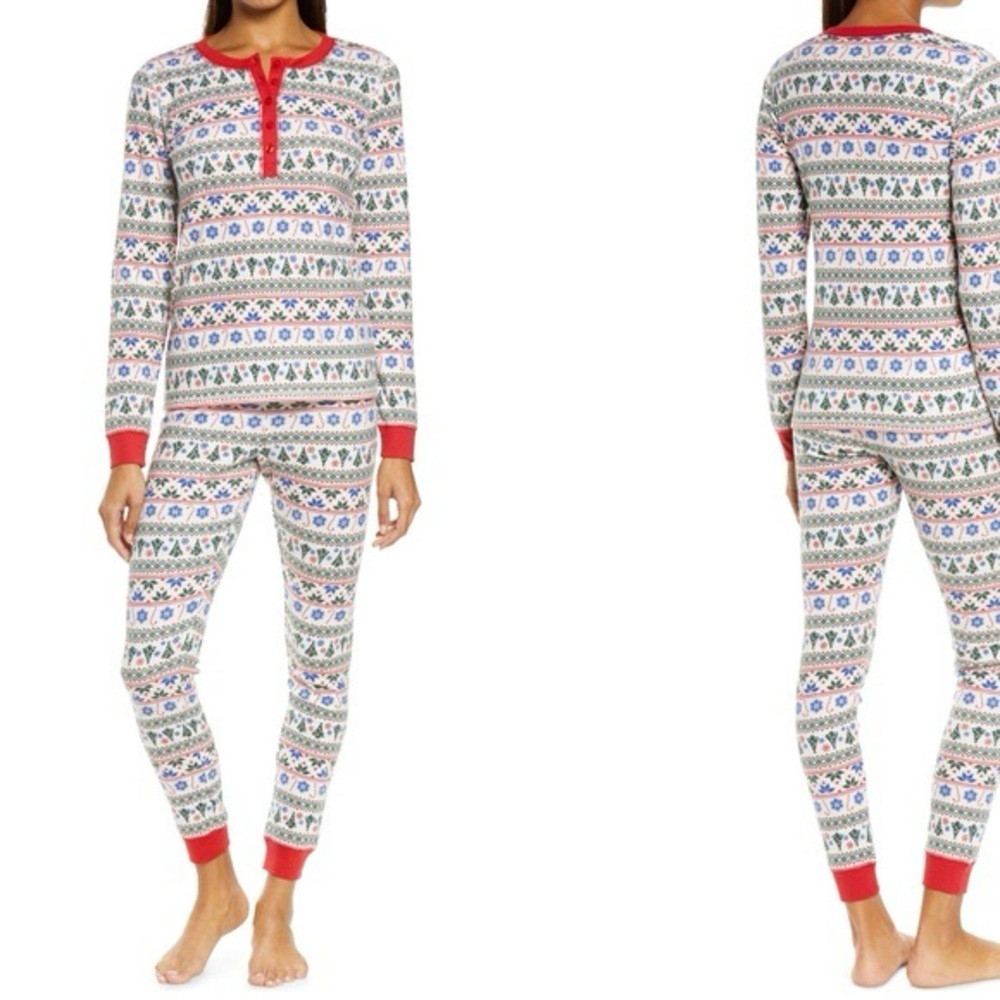 Nordstrom Festive Holiday Patterned Pajama Set, Medium
